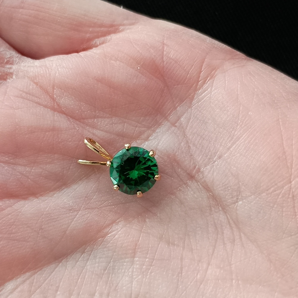 Simulated Emerald Green Pendant